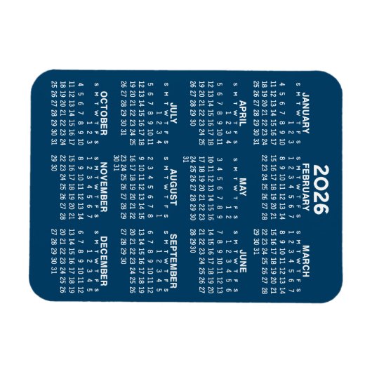 2023 Full Year Uitzicht Calendar - Basic Minimum Magneet (Horizontaal)