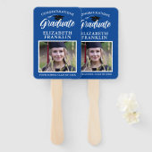 2023 Gefeliciteerd Afstuderen Schoolkleuren Foto h Handwaaier (Voorkant en achterkant)