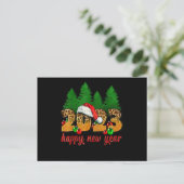2023 Gelukkig Nieuwjaar Luipaard Oud en Nieuw Fees Feestdagenkaart (Staand voorkant)