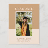 2023 Gold Modern Script Simple Photo Afstuderen Aankondigingskaart (Voorkant)