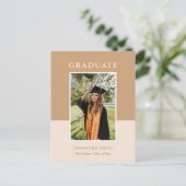 2023 Gold Modern Script Simple Photo Afstuderen Aankondigingskaart (Staand voorkant)