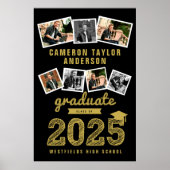 2023 Gold Schetch Afstudeerder 7 Foto Collage Afst Poster (Voorkant)