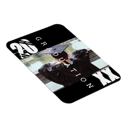 2023 Graduation Typographie Bold Photo Magnet (Côté Droit)
