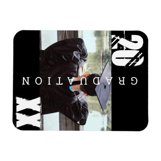 2023 Graduation Typographie Bold Photo Magnet (Horizontal)