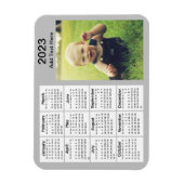 2023 Gray Mini Photo Calendar Magneet (Verticaal)
