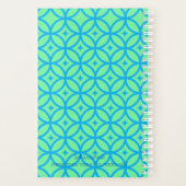 2023 Groen blauw Cirkelpatroon Moderne Planner (Achterkant)