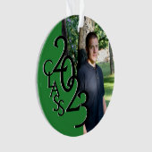 2023 Groene aangepaste klasse foto Ornament (voorkant)