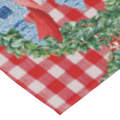 2023 Groene Rode Ginger Jars Gingham Tafelkleed (Gekanteld)