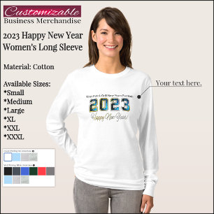  2023 Happy New Year Long Meve Shirt