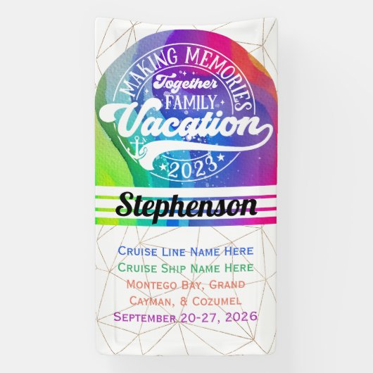 2023 Herinneringen maken samen vakantie cruise deu Spandoek (Verticaal)