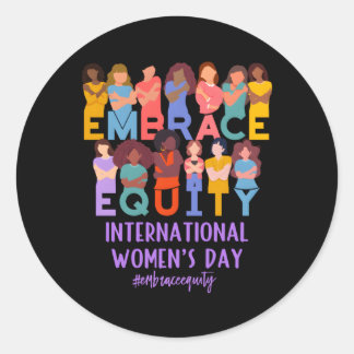 2023 Internationale 's Day IWD omarmen Equity Ronde Sticker