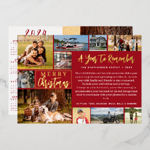 2023 Jaar in Review 11 Foto 2024 Kalender Folie Folie Feestdagenkaart