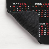 2023 jaar Maandelijkse kalender Aangepast zwart-wi Muismat (Hoek)