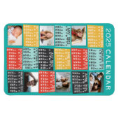 2023 Jaar Maandelijkse Kalender Moderne Foto Colla Magneet (Horizontaal)