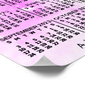 2023 Jaar Maandkalender Roze Aquarel 3 Foto Poster (Hoek)