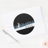 2023 Jaar van het konijn, nieuwjaar Ronde Sticker (Envelop)