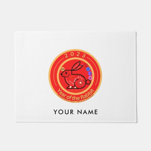 2023 Jaar van het konijnenontwerp Deurmat (Voorkant)