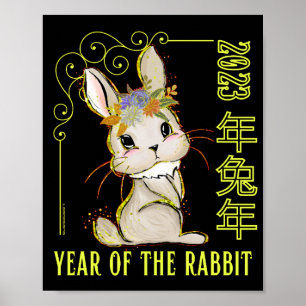 2023 JAAR VAN HET RABBIT chinese cadeauidee voor e Poster