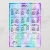 2023 Kalender kleurrijke Iridescent Holographic Programma (Voorkant)