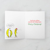 2023 Kerst Banaan Karate Wortel Sneeuwman Grappig Feestdagen Kaart (Binnen)