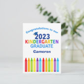 2023 Kindergarten Afstuderen aangepast Afstuderen Briefkaart (Staand voorkant)