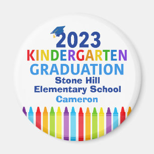 2023 Kindergarten Afstuderen Cute Custom School Magneet