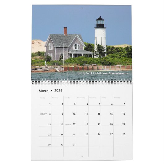 2023 LighthouseGuy.com Calendrier des phares (Mar 2026)