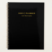 2023 Maandelijks/wekelijks niet-gedateerd zwart en Planner (Voorkant)