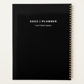 2023 Maandelijks/wekelijks niet-gedateerd zwart en Planner (Achterkant)