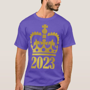 2023 met kroon voor verjaardag en pasgeboren baby t-shirt
