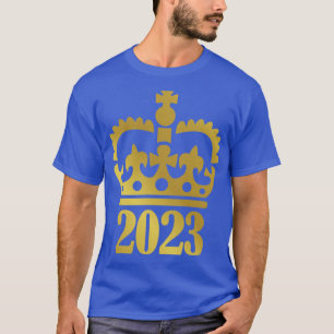 2023 met kroon voor verjaardag en pasgeboren baby t-shirt