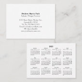 2023 Mini Calendar SUNDAY Start White Visitekaartje (Voorkant / Achterkant)