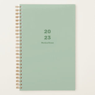 2023 moderne minimaliste hebdomadaire nom vert