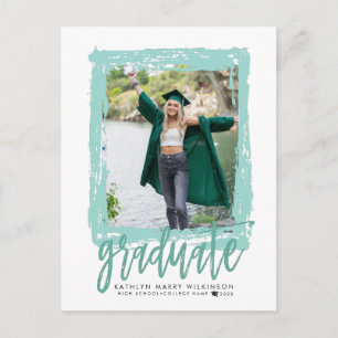 2023 Moderne Scrip-fotograafpartij penseel Uitnodiging Briefkaart