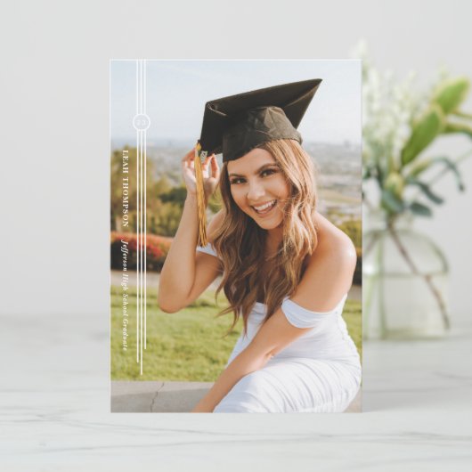 2023 Moderne Tassel Photo Faire-part de graduation (Debout devant)