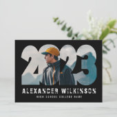 2023 Moderne Vette draai 4 Foto Afstuderen Kaart (Staand voorkant)