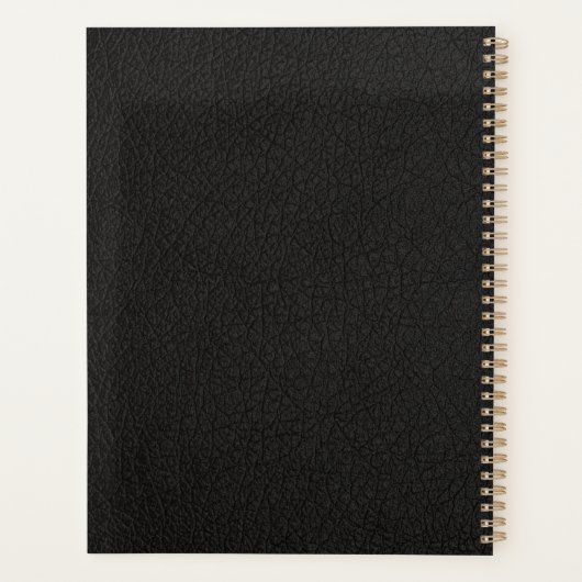 2023 Monogrammé élégant or noir moderne (Dos)