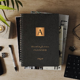 2023 Monogrammed elegant goud modern Planner