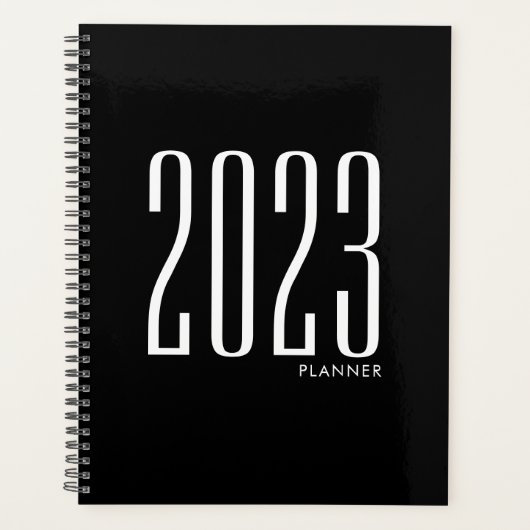 2023 Noir hebdomadaire mensuel non daté (Devant)