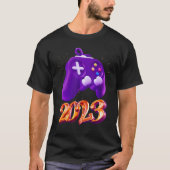 2023 Onvergrendelde videospelcontroller op gameniv T-shirt (Voorkant)