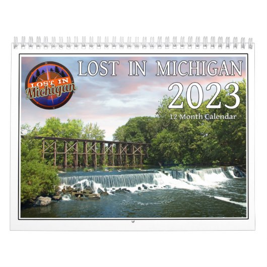 2023 Perdu dans le calendrier mural du Michigan (Protection)