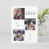 2023 Photo Collage Grad Photo Faire-part (Debout devant)