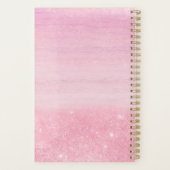 2023 Planner Pink Ombre Shimmer met monogram (Achterkant)