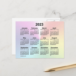 2023 Rainbow Cloud Mini Calendar van Janz Briefkaart