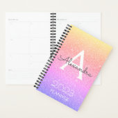 2023 Rainbow Pastel Glitter Sparkle Monogram (Devant avec enveloppe)