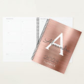 2023 Rose Gold Blush Pink Sparkle Monogramme (Devant avec enveloppe)