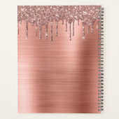 2023 Rose Gold Blush Rose Pailletées Cils (Dos)