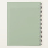 2023 Sage Green Script Monogram Nom Moderne (Dos)