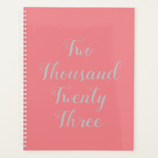 2023 Script Planner Peach roze (Voorkant)