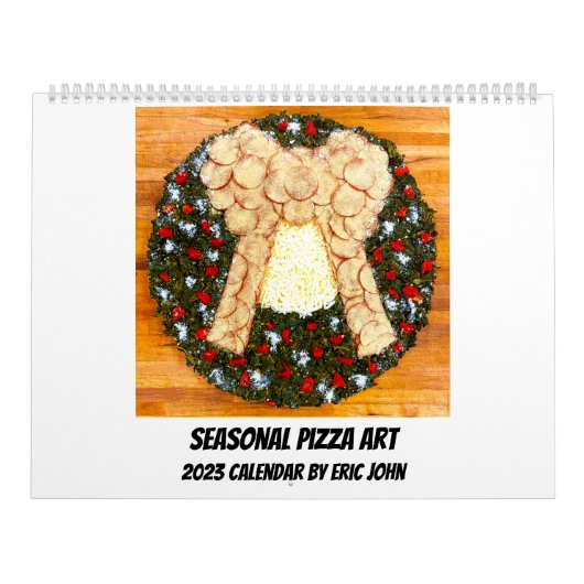 2023 Seizoensgebonden Pizza Art-kalender Kalender (Hoes)
